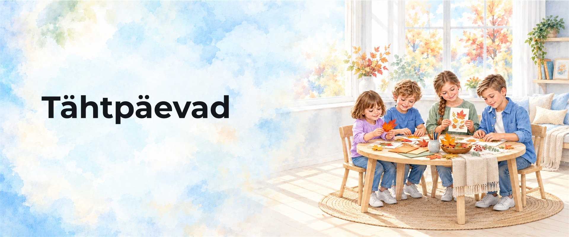 Tähtpäevade ja pühade tähistamise illustratsioon.