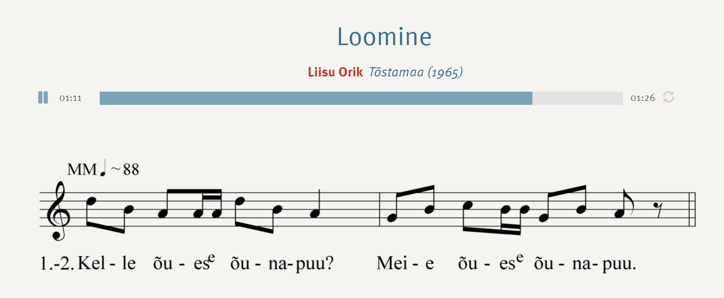 Regilaul "Loomine" Regilaul "Loomine"