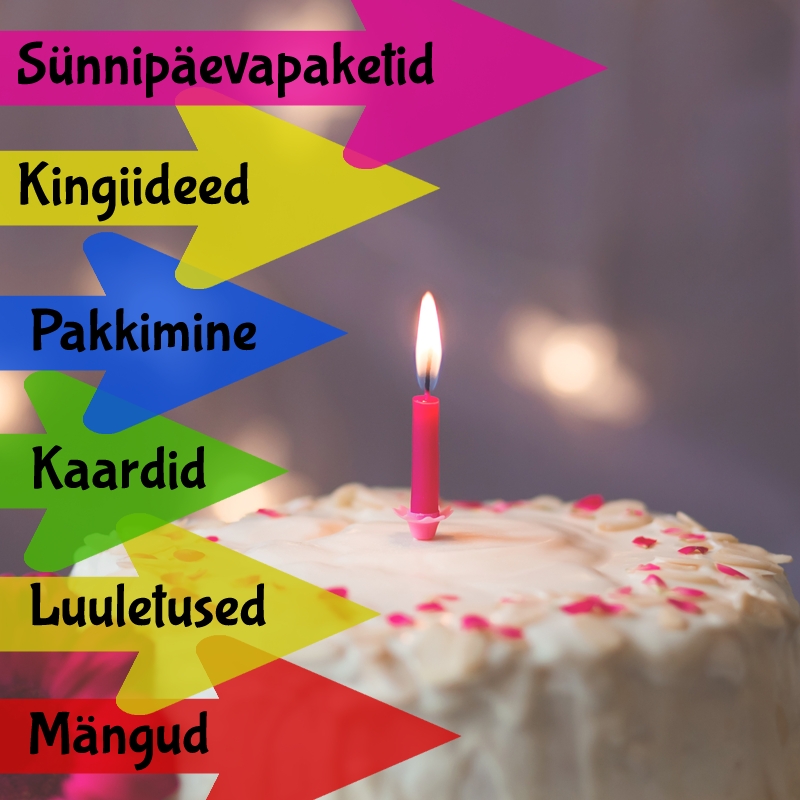 6 nippi erilise sünnipäeva tähistamiseks