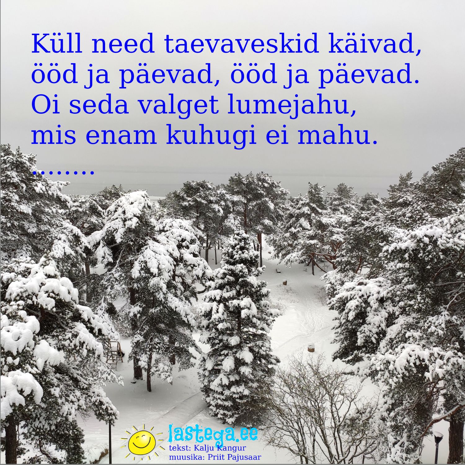 Talverõõmu toovad lumi ja lumehanged! Talverõõmu toovad lumi ja lumehanged!