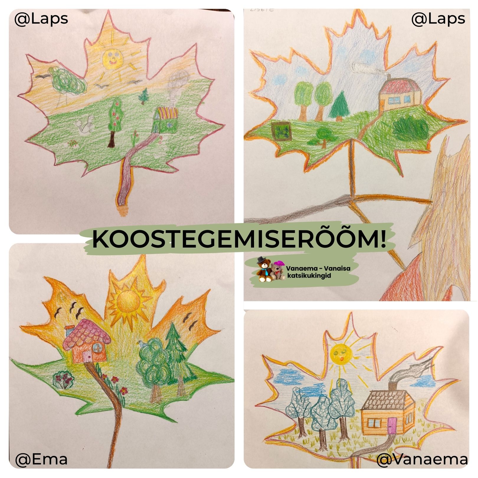 Sügisene puuleht joonistamiseks - palju koostegemise rõõmu! @katsikukingid.ee Sügisene puuleht joonistamiseks - palju koostegemise rõõmu! @katsikukingid.ee