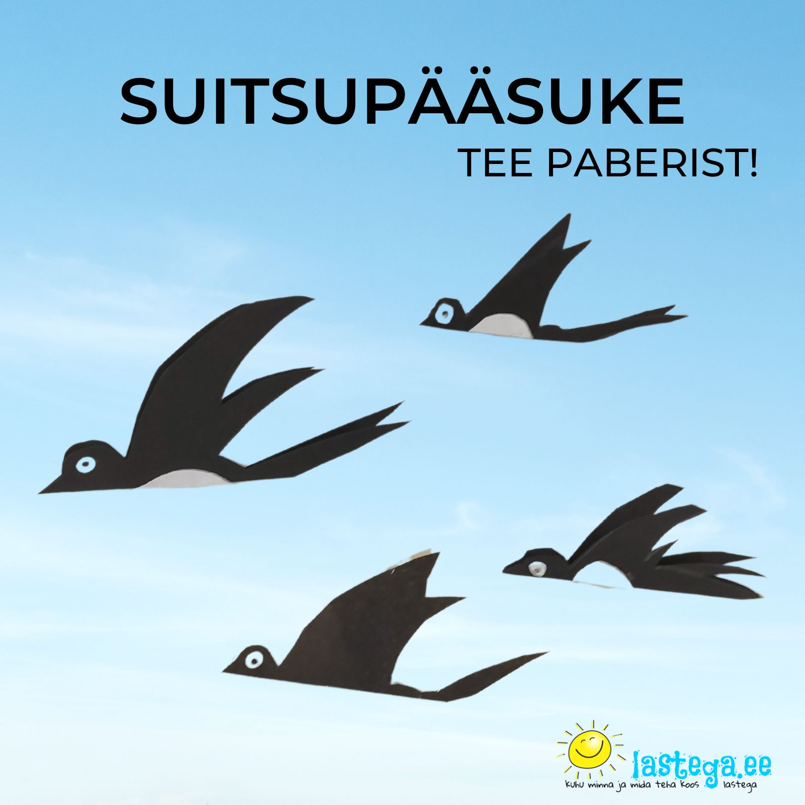 Suitsupääsuke - Eesti rahvuslind - meisterda paberist!i @Lastega.ee