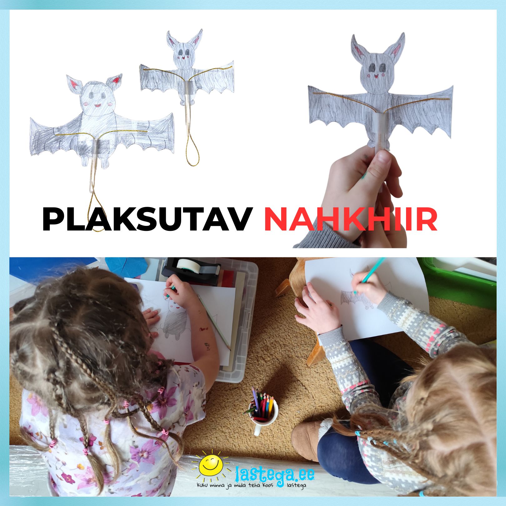 Kas oled kunagi näinud nahkhiirt, kes lehvitab oma tiibu? Nüüd on sul võimalus see ise teha! @Lastega.ee Kas oled kunagi näinud nahkhiirt, kes lehvitab oma tiibu? Nüüd on sul võimalus see ise teha! @Lastega.ee
